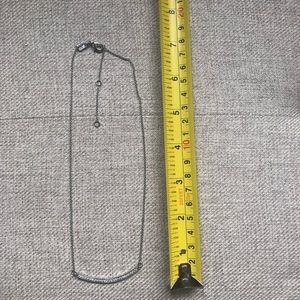 Delicate silver and rhinestone BR necklace